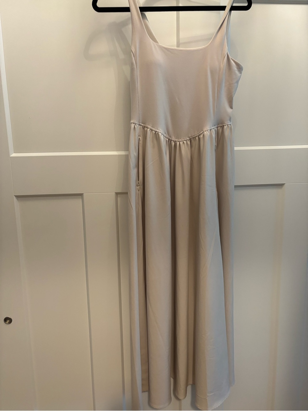 Zella Sleeveless Maxi Dress in Light Beige
